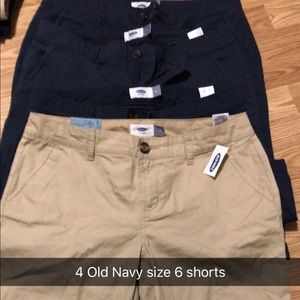 4 pair size 6 old Navy shorts new condition